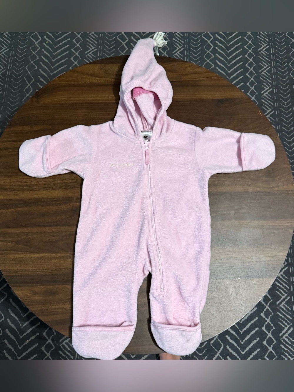 Baby girl vintage Columbia winter outfit snow suit bunting